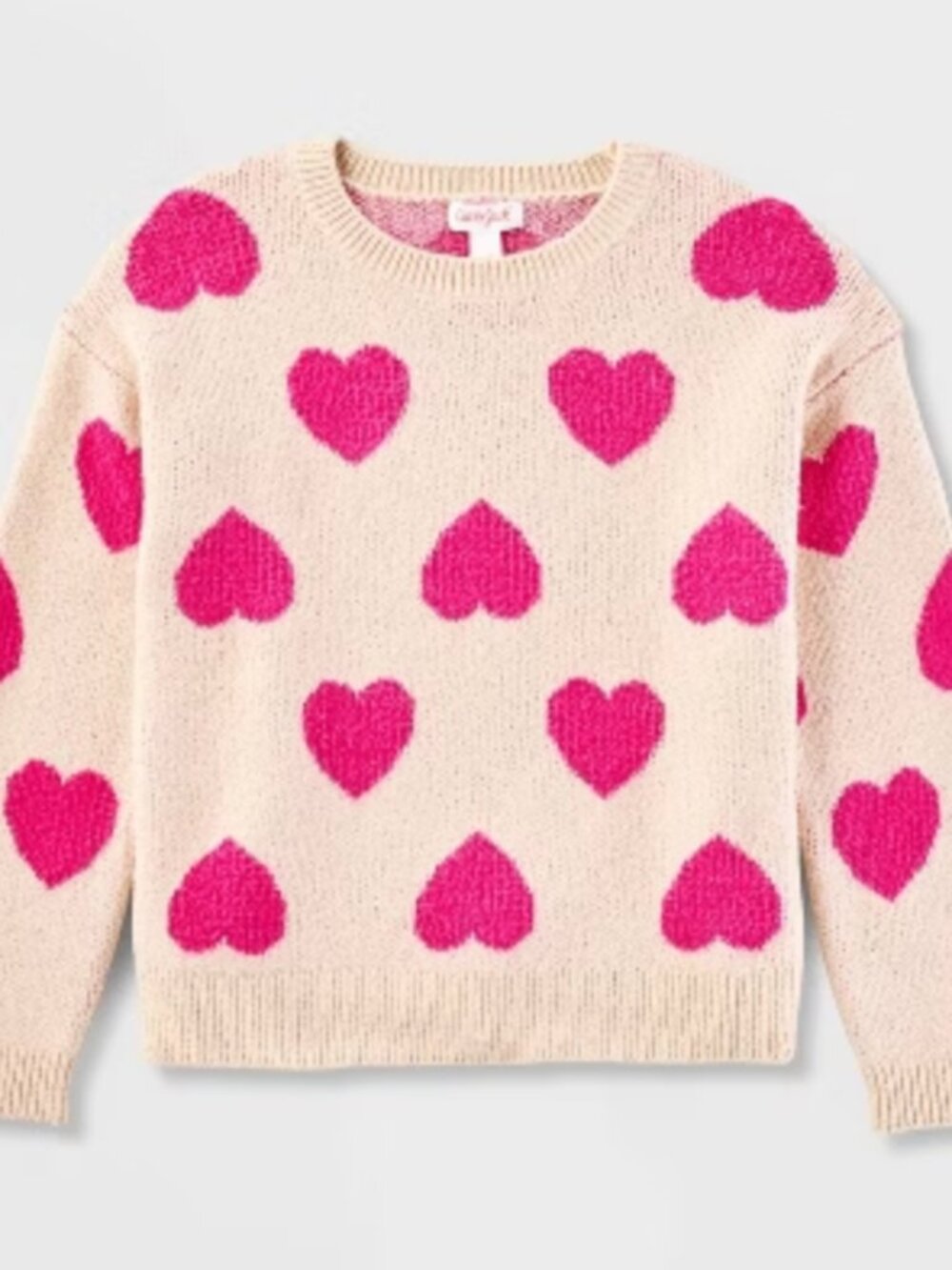 Girls' Heart Pullover Sweater - Cat & Jack - Size L